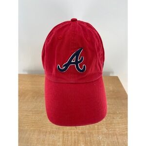 47 Brand Atlanta Braves MLB Red Adjustable Strapback Baseball Hat OSFA